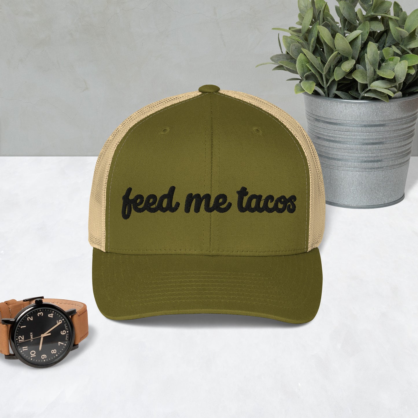 Feed Me Tacos Trucker Hat, Fun Cap