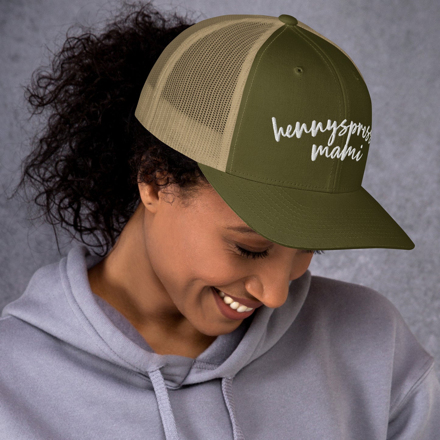 Hennyspresso Mami Hat, Drink Order Trucker Cap