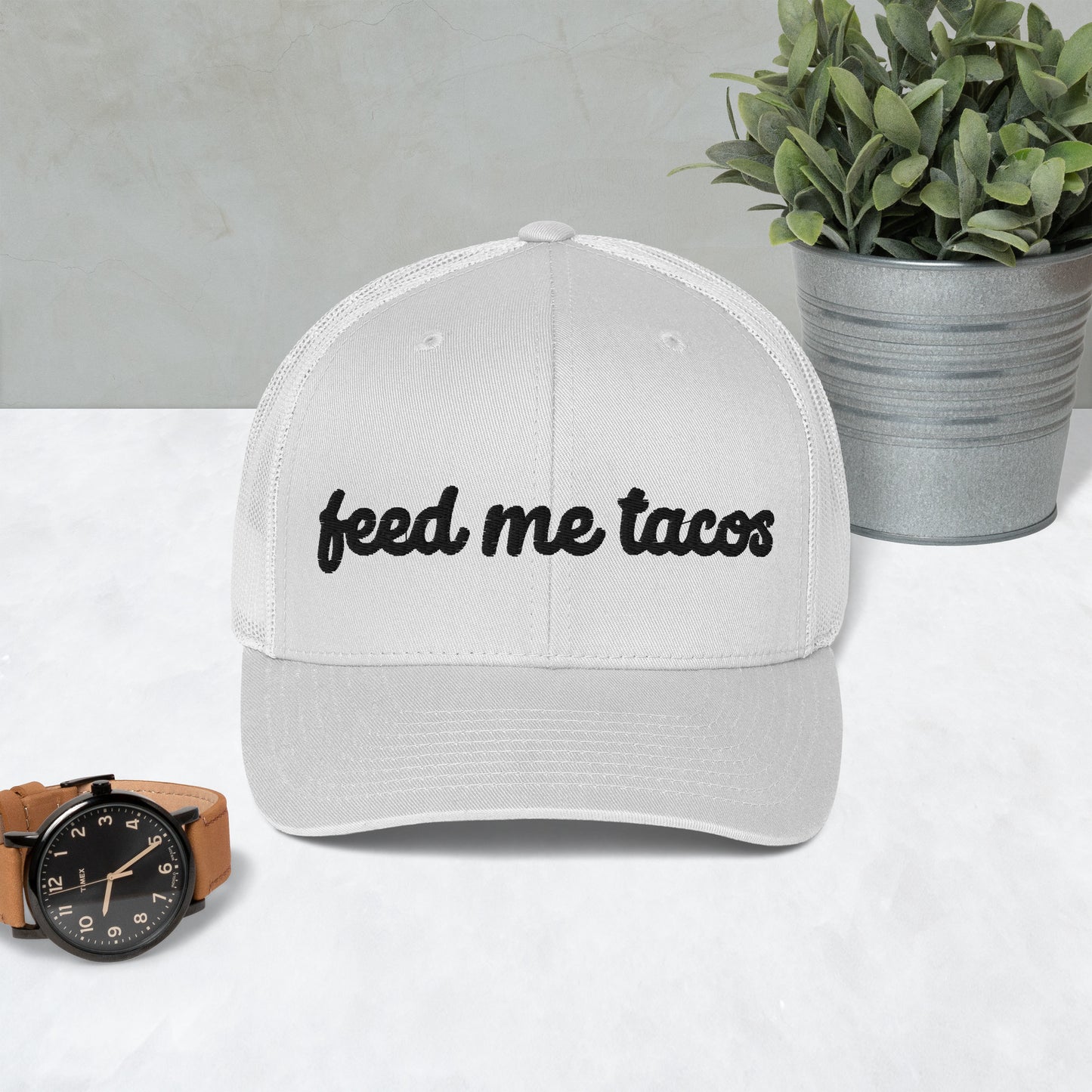 Feed Me Tacos Trucker Hat, Fun Cap
