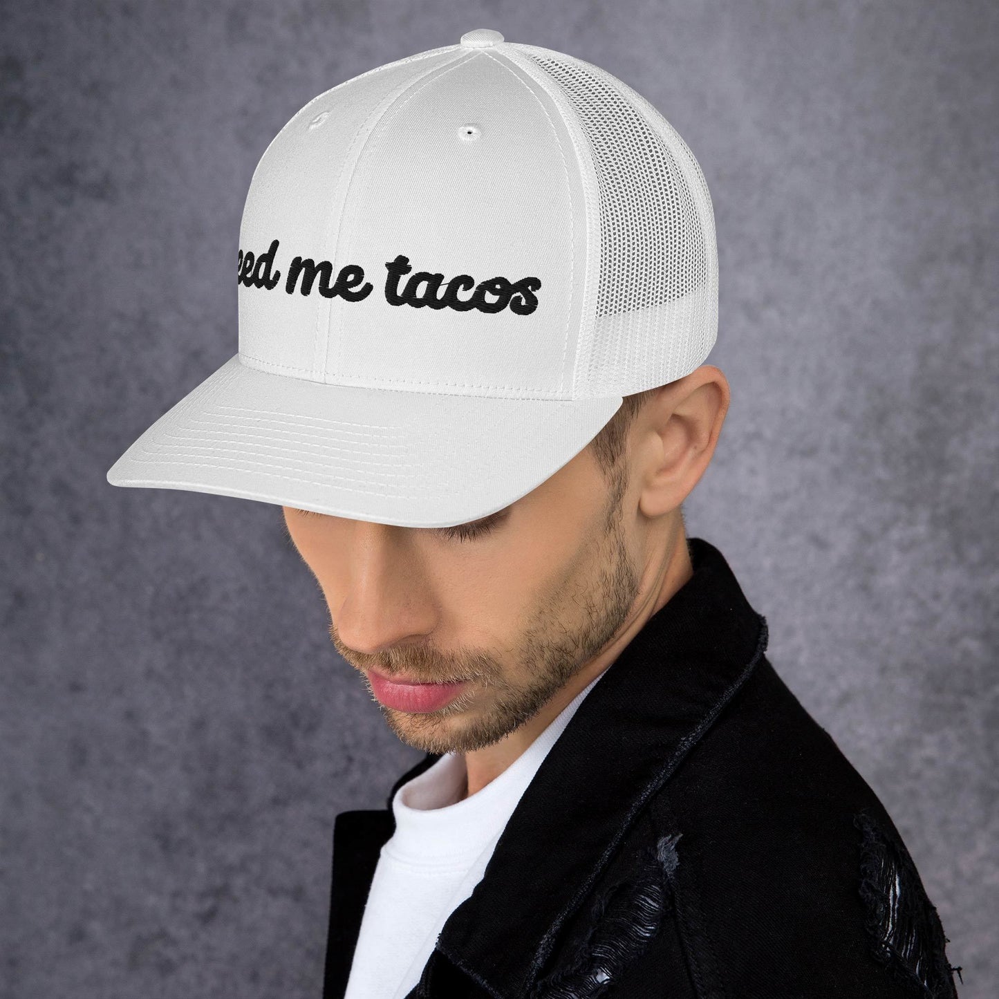 Feed Me Tacos Trucker Hat, Fun Cap