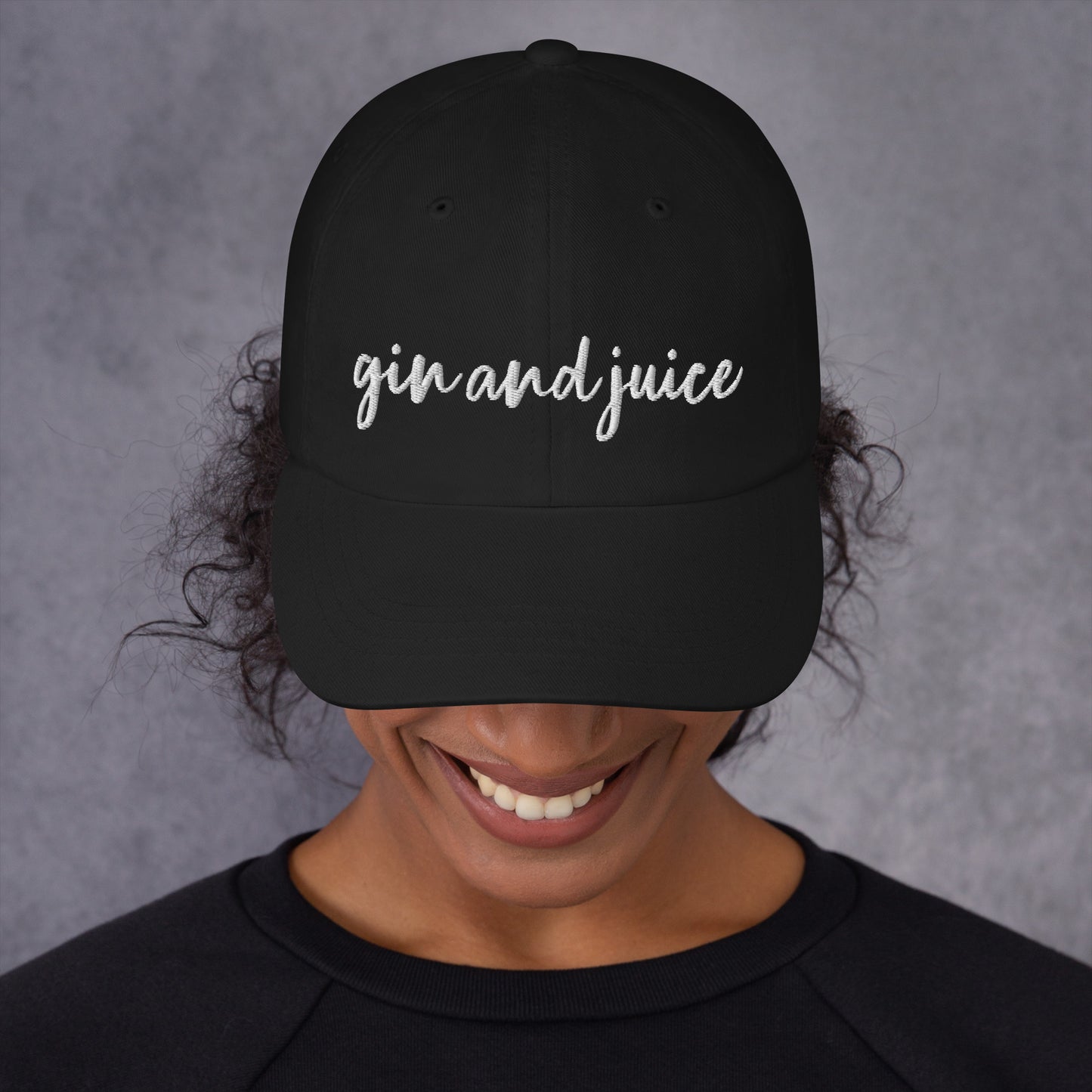 Gin and Juice drink hat, drink order cap, Dad hat