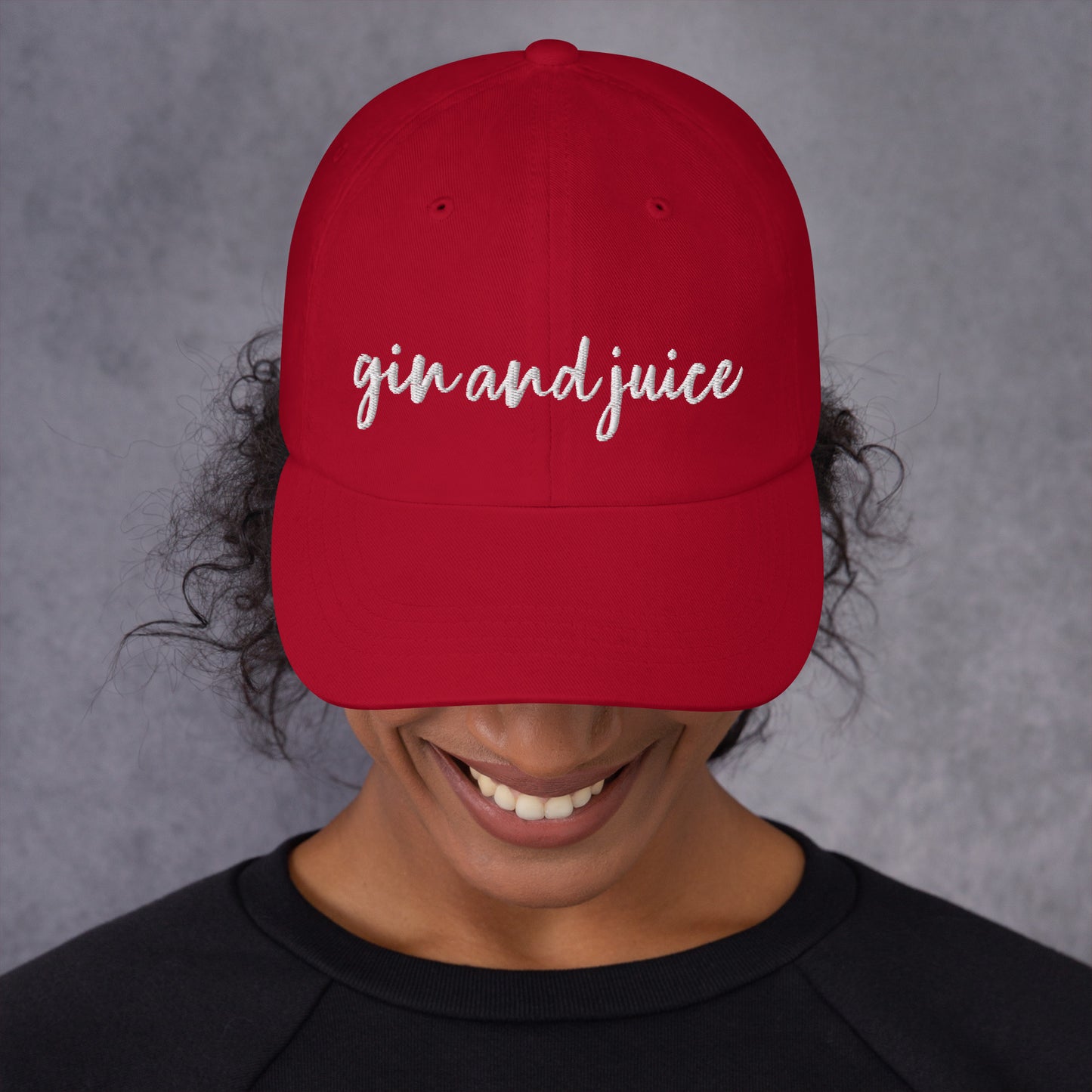 Gin and Juice drink hat, drink order cap, Dad hat