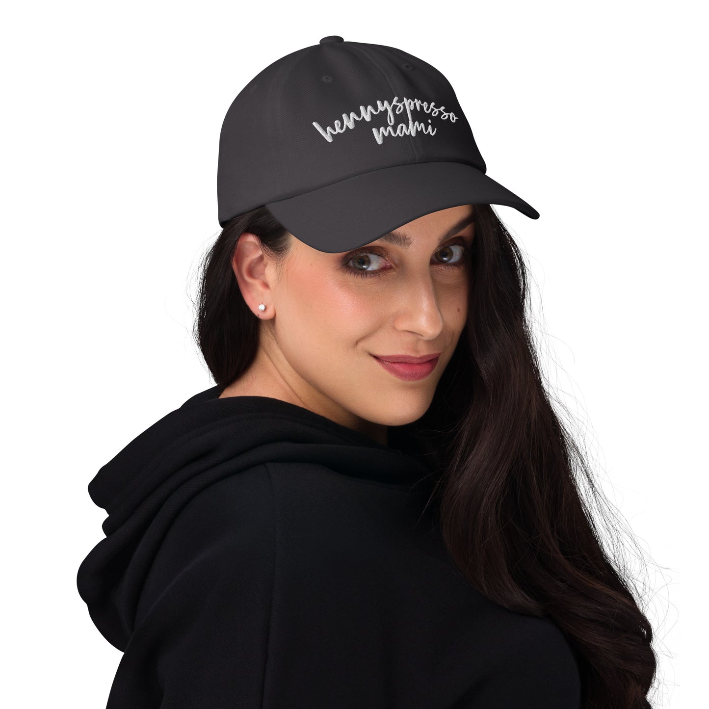 Hennyspresso Mami hat, drink order cap, dad hat