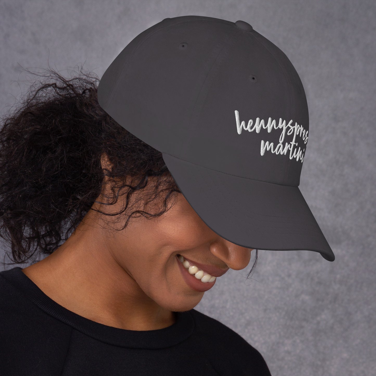 Hennyspresso Martini hat, drink order cap, dad hat