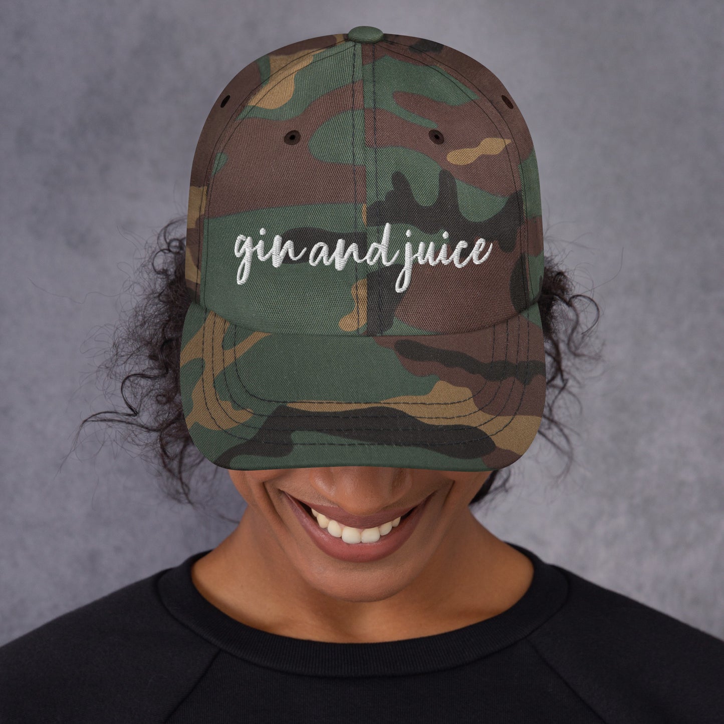 Gin and Juice drink hat, drink order cap, Dad hat