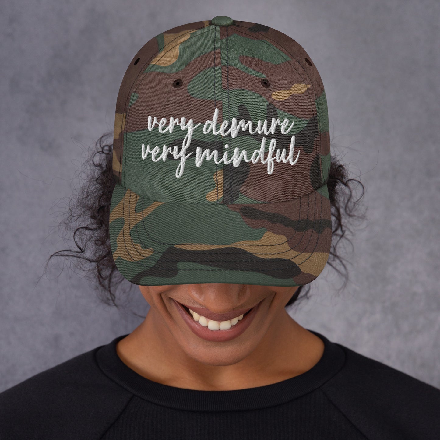 Very Demure, Very Mindful Dad Hat, Fun Cap
