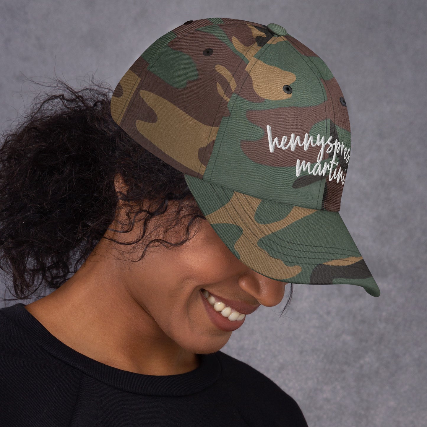 Hennyspresso Martini hat, drink order cap, dad hat