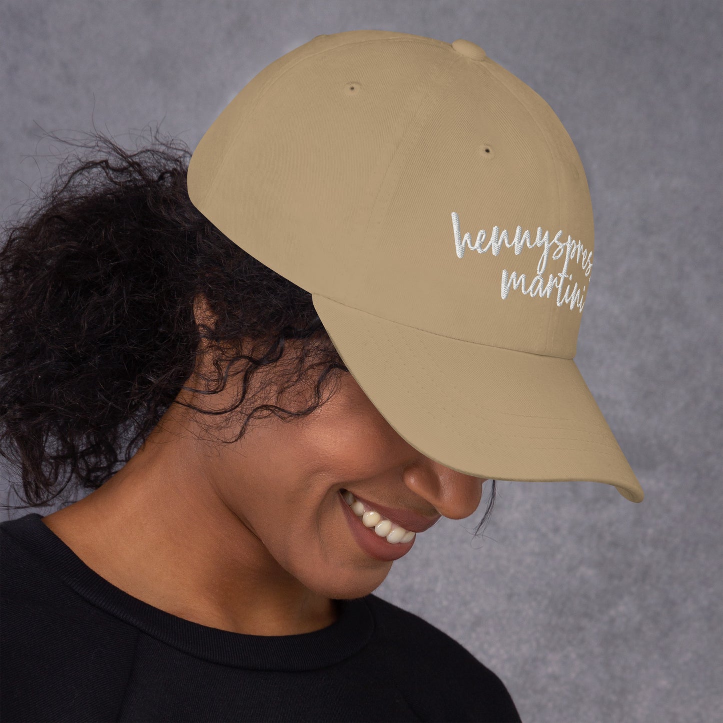 Hennyspresso Martini hat, drink order cap, dad hat
