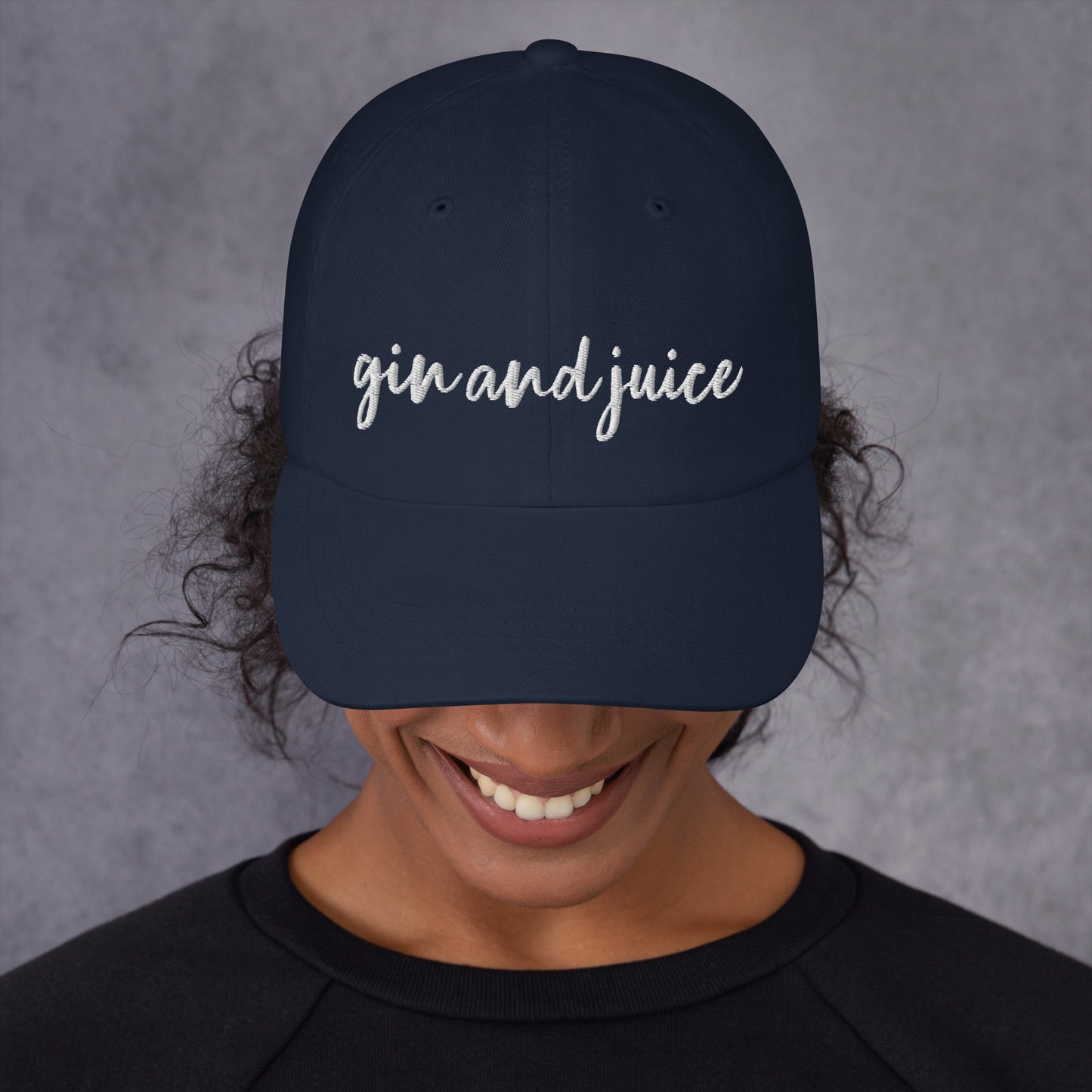 Gin and Juice drink hat, drink order cap, Dad hat