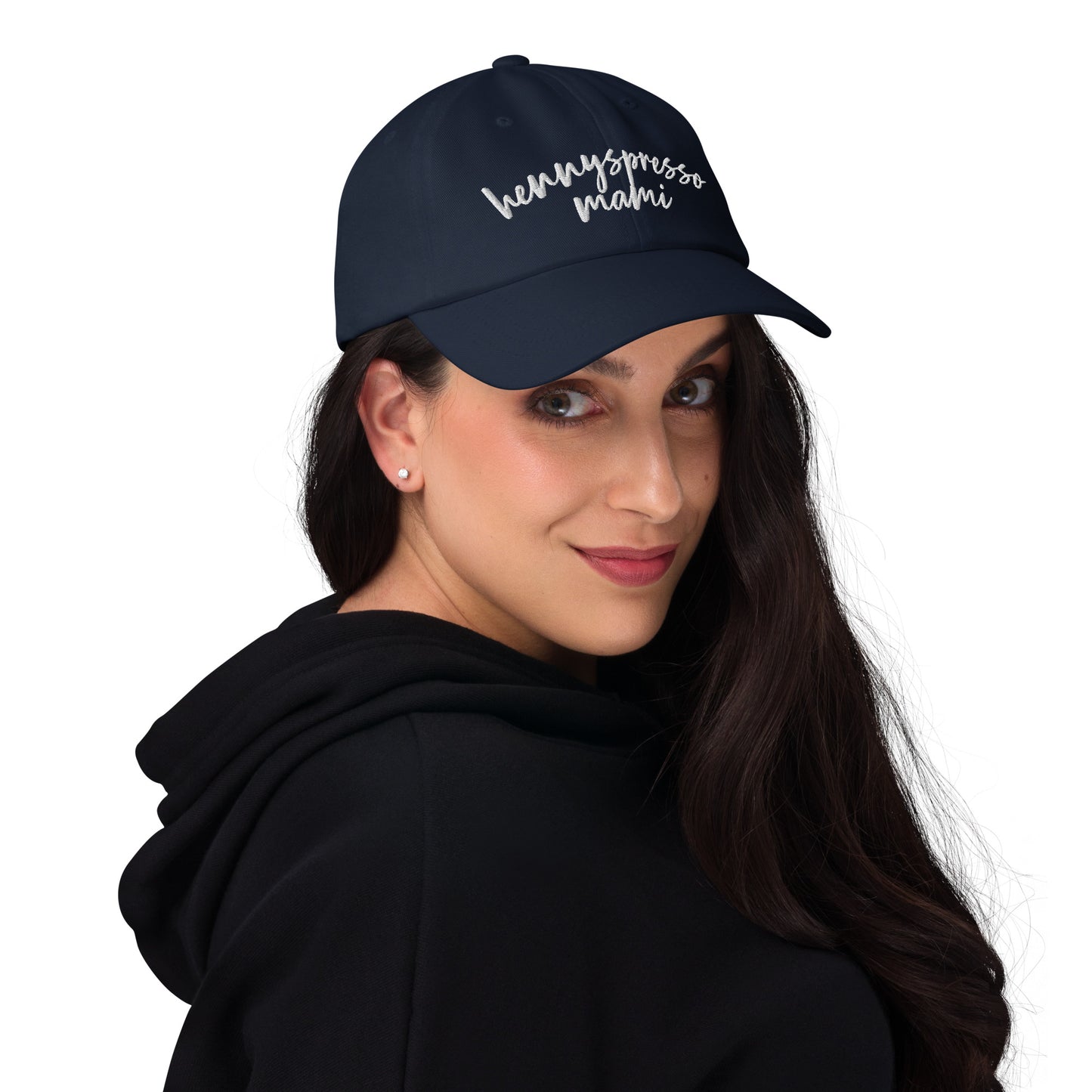 Hennyspresso Mami hat, drink order cap, dad hat