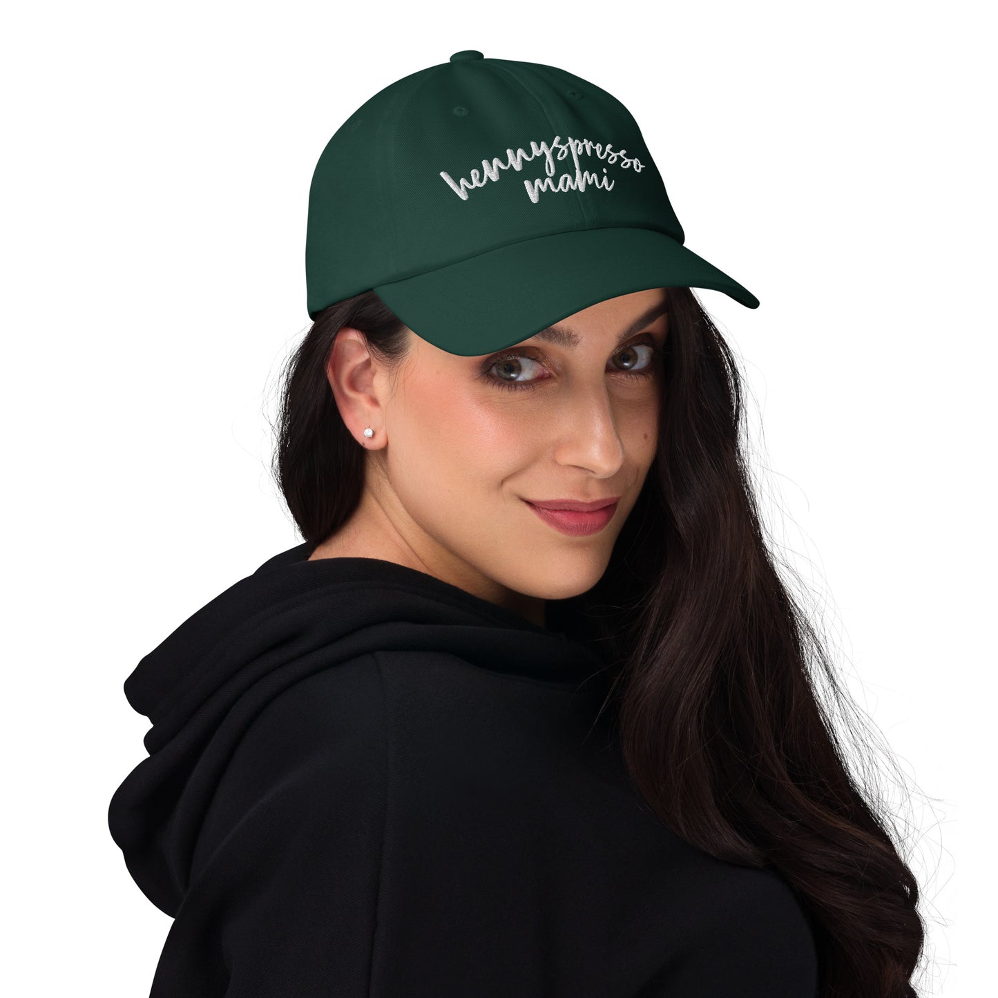 Hennyspresso Mami hat, drink order cap, dad hat