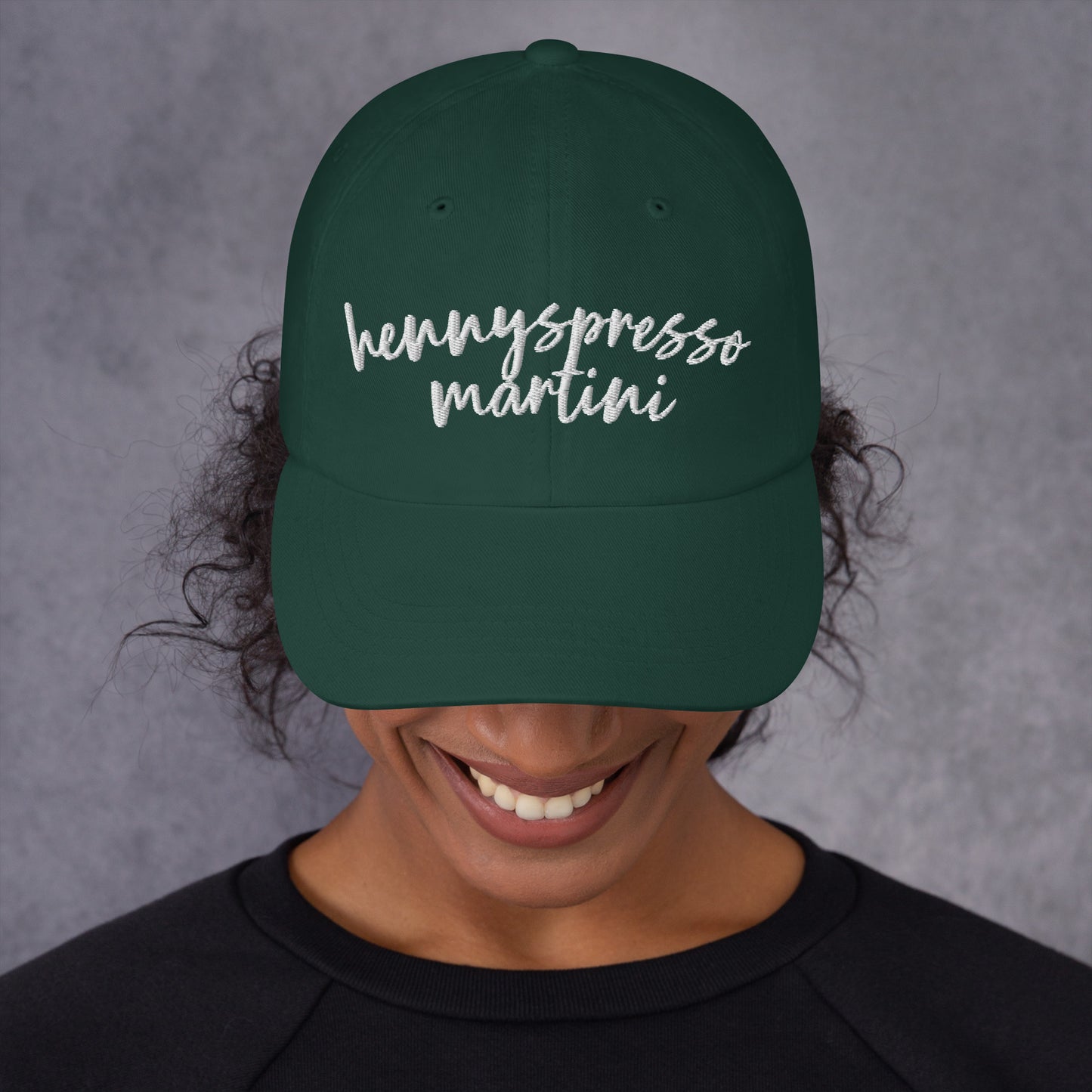 Hennyspresso Martini hat, drink order cap, dad hat