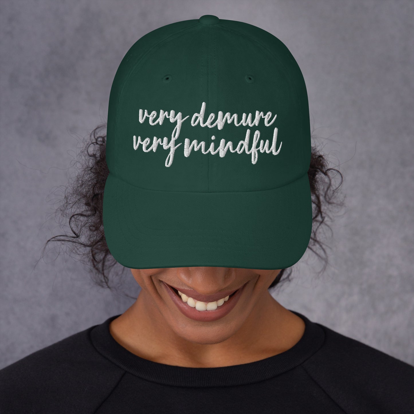 Very Demure, Very Mindful Dad Hat, Fun Cap
