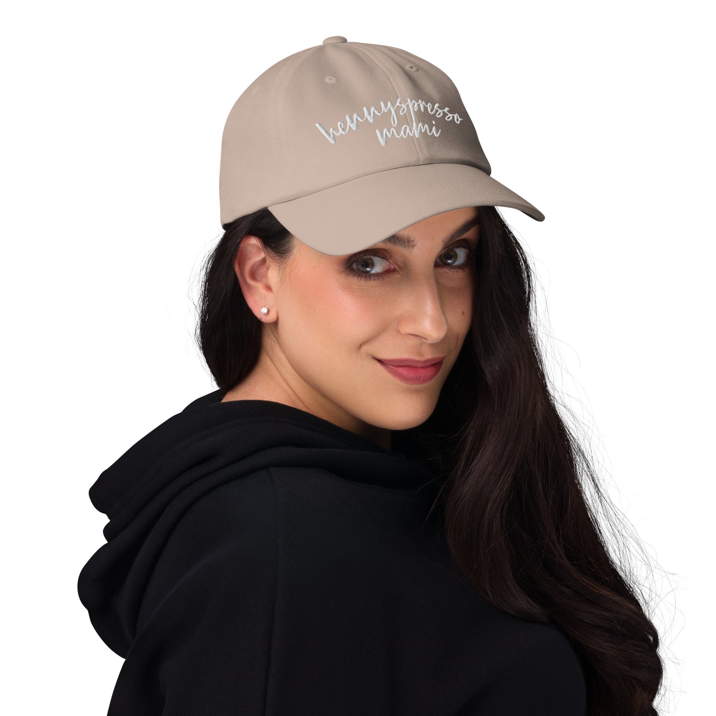 Hennyspresso Mami hat, drink order cap, dad hat