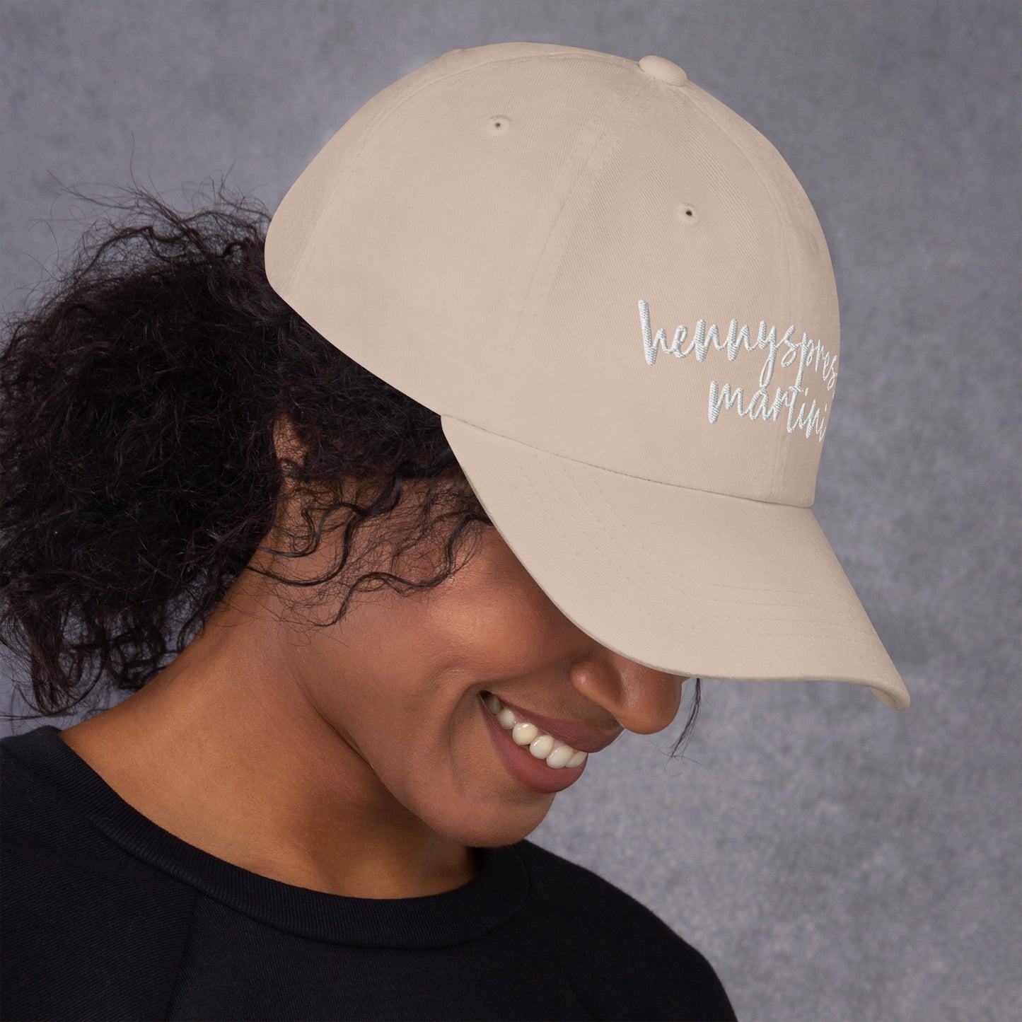 Hennyspresso Martini hat, drink order cap, dad hat