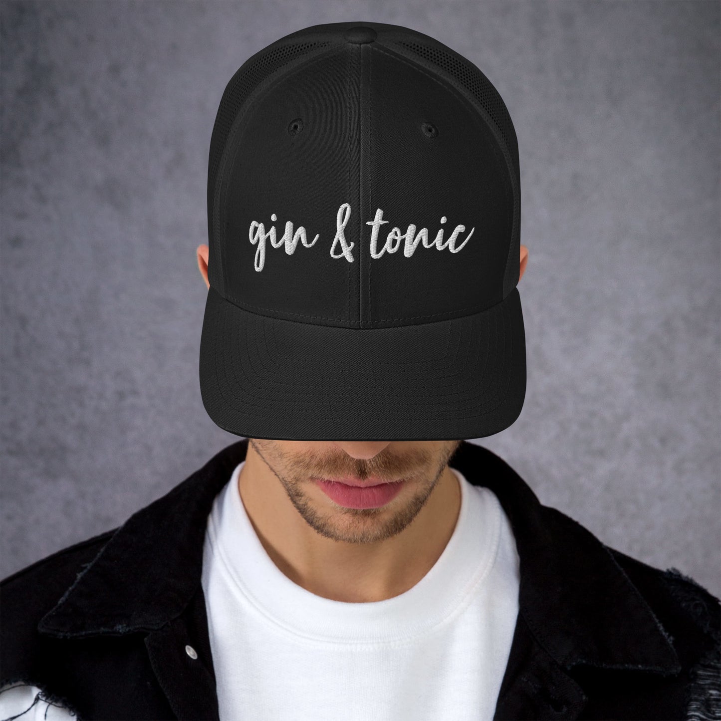 Gin and Tonic Drink Hat, Drink Order Cap, Trucker Hat