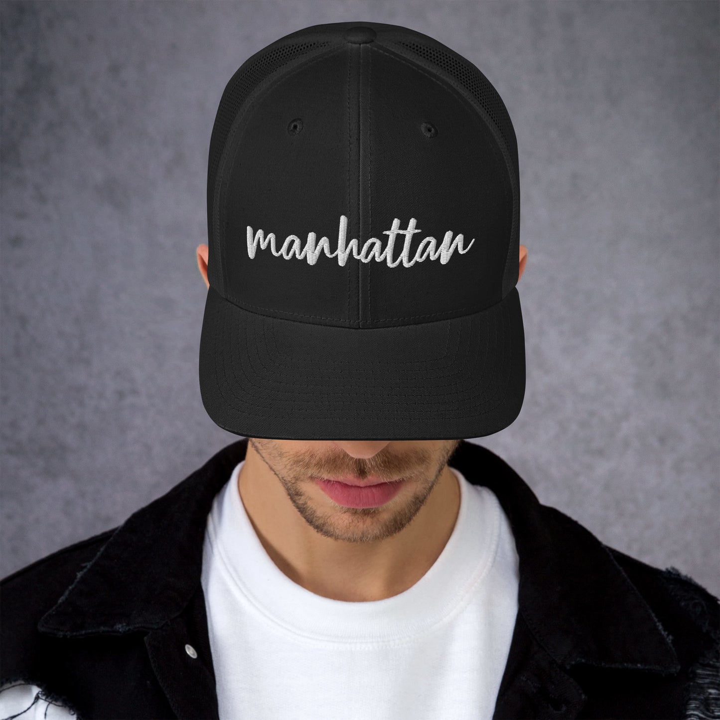 Manhattan Drink Hat, Drink Order Cap, Trucker Hat