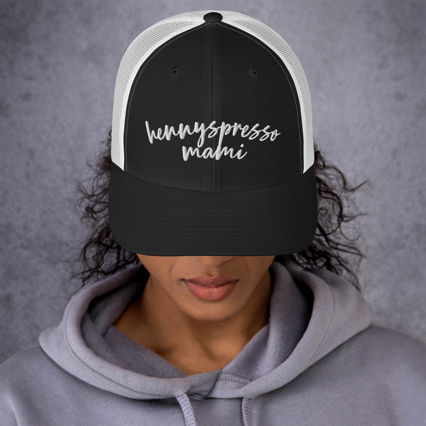 Hennyspresso Mami Hat, Drink Order Trucker Cap