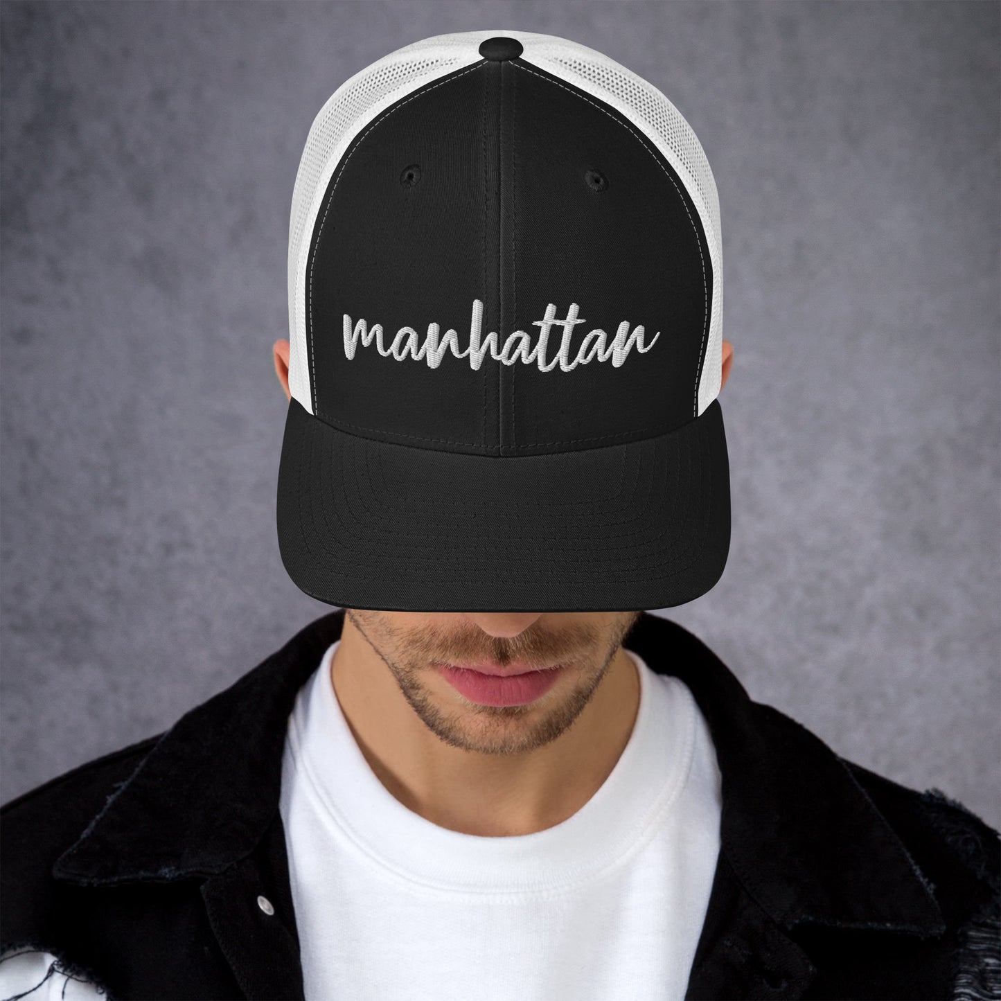 Manhattan Drink Hat, Drink Order Cap, Trucker Hat