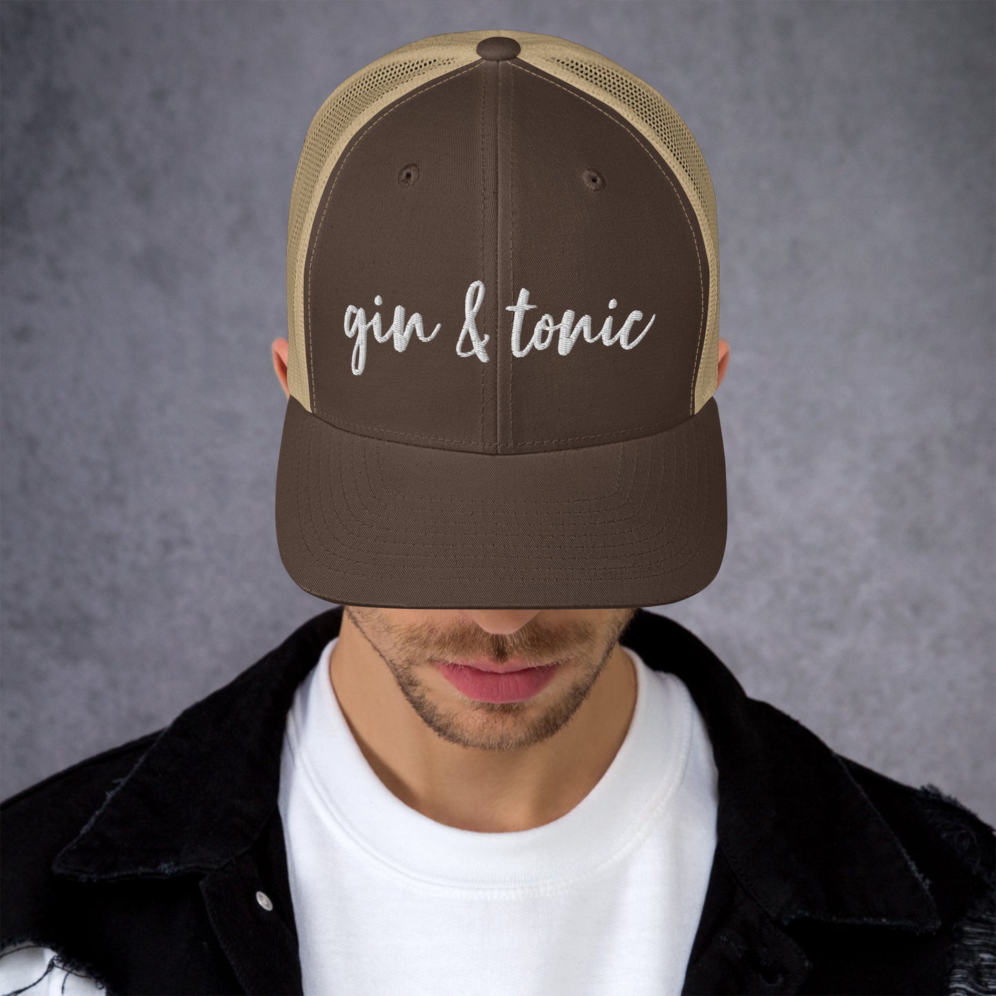 Gin and Tonic Drink Hat, Drink Order Cap, Trucker Hat