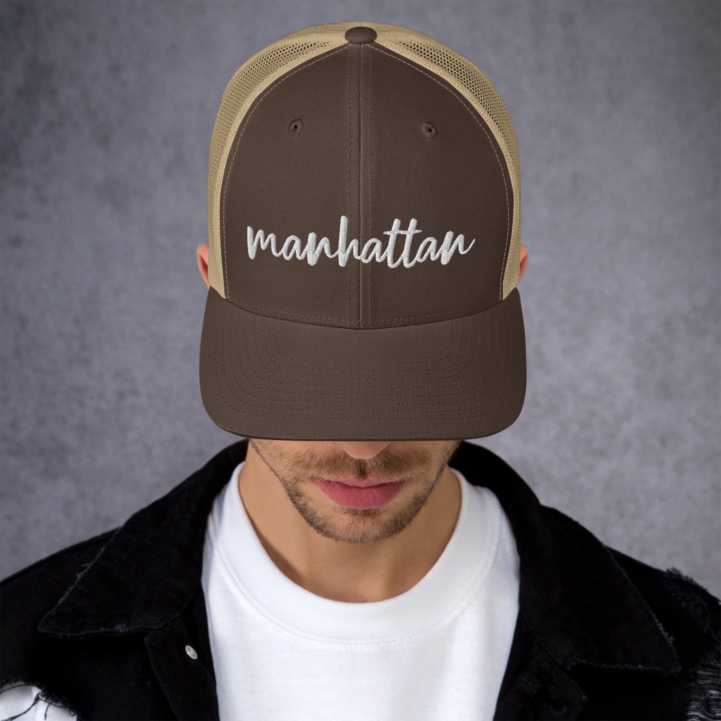 Manhattan Drink Hat, Drink Order Cap, Trucker Hat