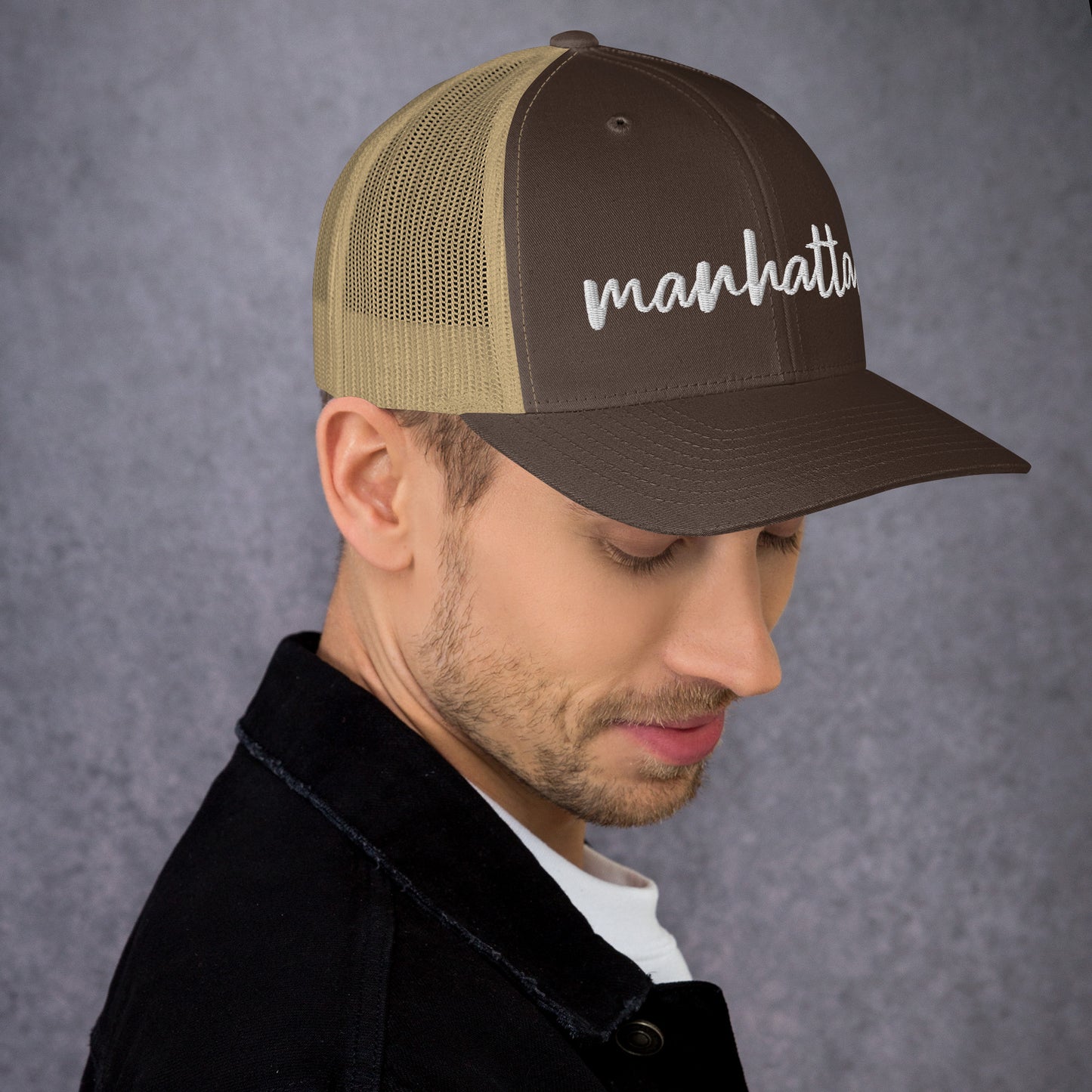 Manhattan Drink Hat, Drink Order Cap, Trucker Hat