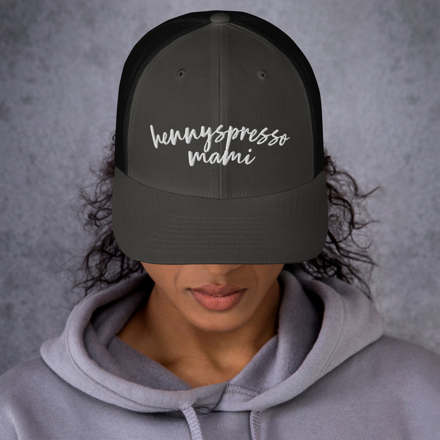 Hennyspresso Mami Hat, Drink Order Trucker Cap