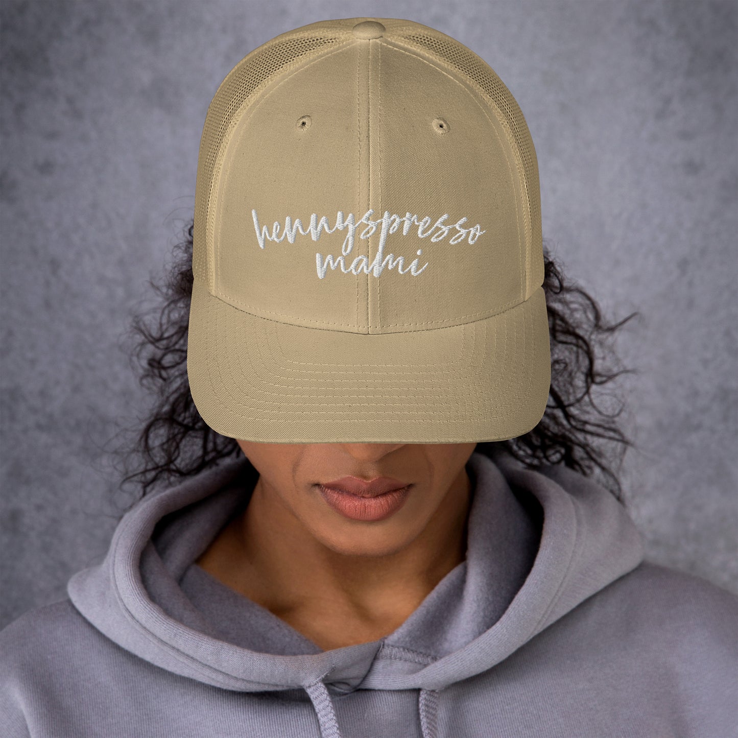 Hennyspresso Mami Hat, Drink Order Trucker Cap