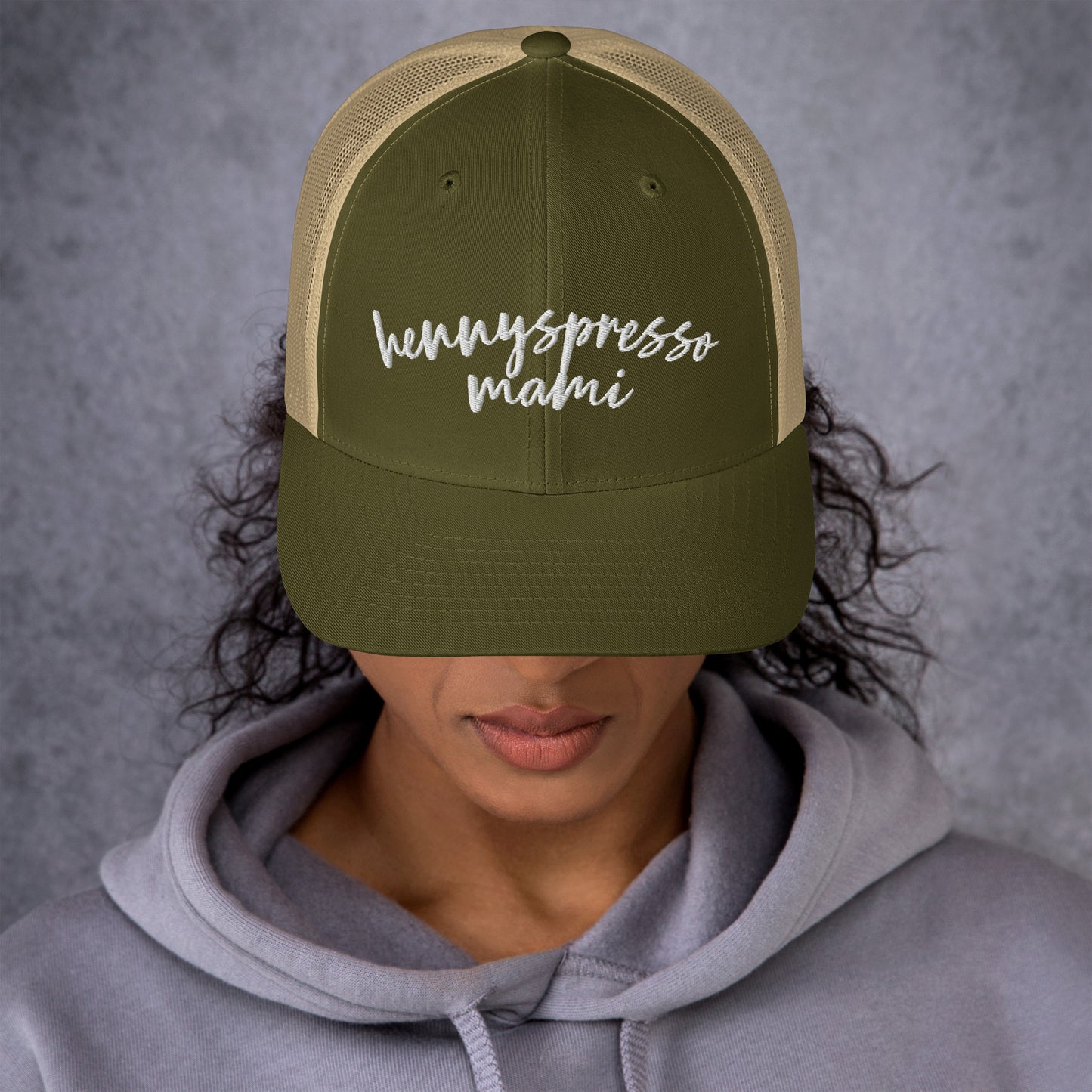 Hennyspresso Mami Hat, Drink Order Trucker Cap