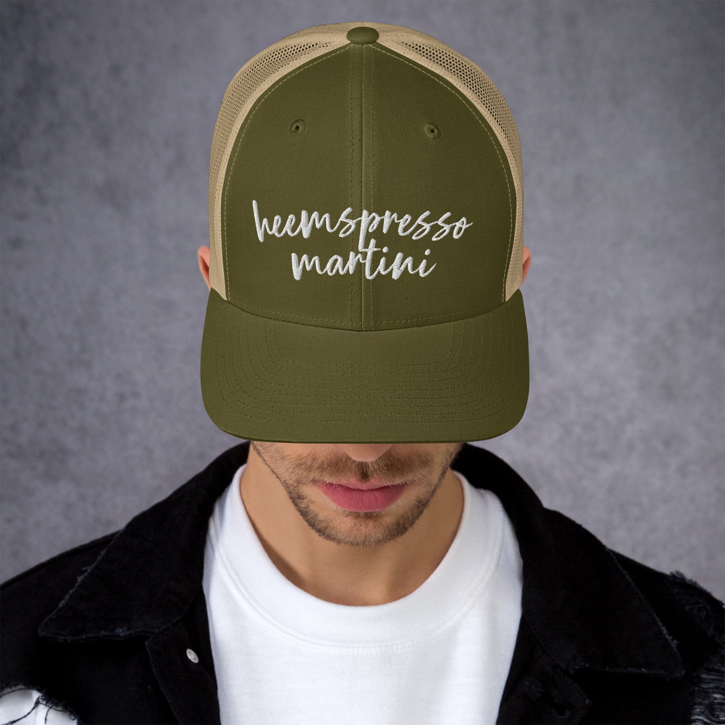 Heemspresso Martini Hat, Drink Order Cap, Trucker Hat