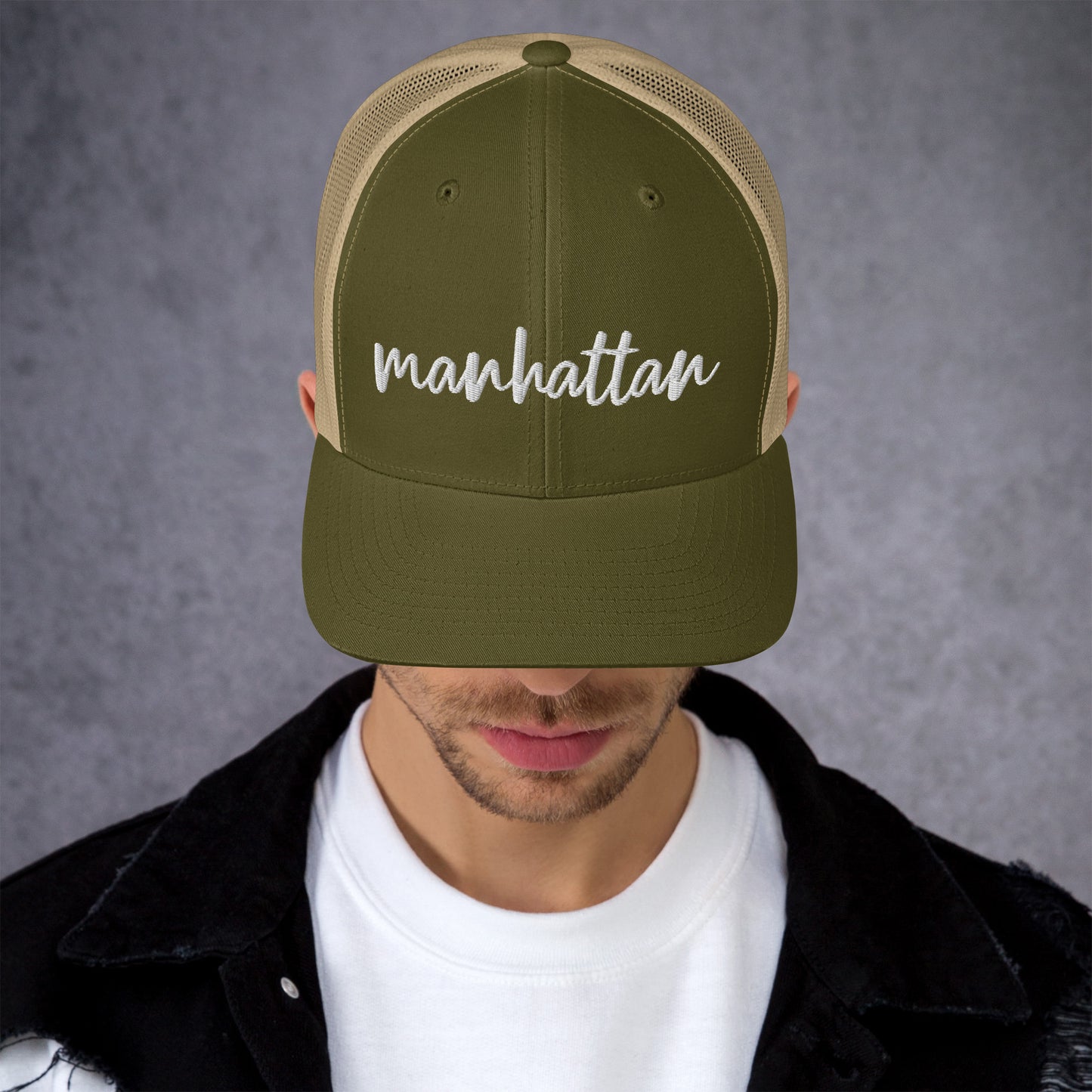 Manhattan Drink Hat, Drink Order Cap, Trucker Hat