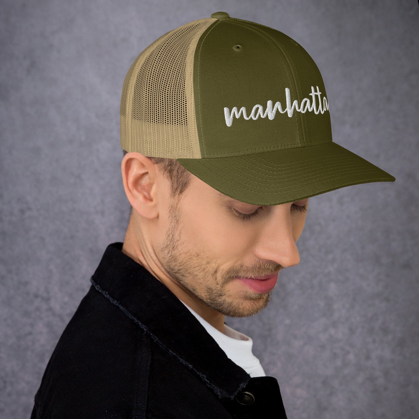 Manhattan Drink Hat, Drink Order Cap, Trucker Hat