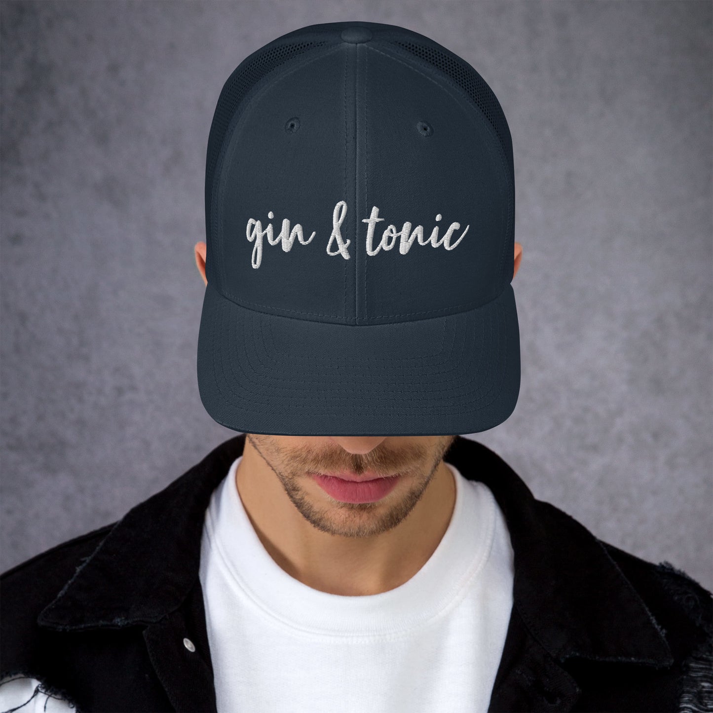 Gin and Tonic Drink Hat, Drink Order Cap, Trucker Hat
