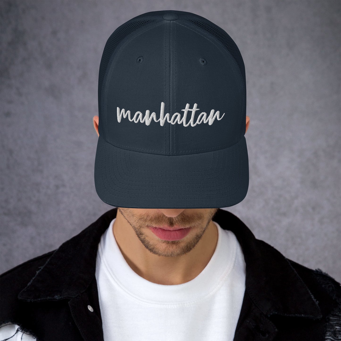 Manhattan Drink Hat, Drink Order Cap, Trucker Hat