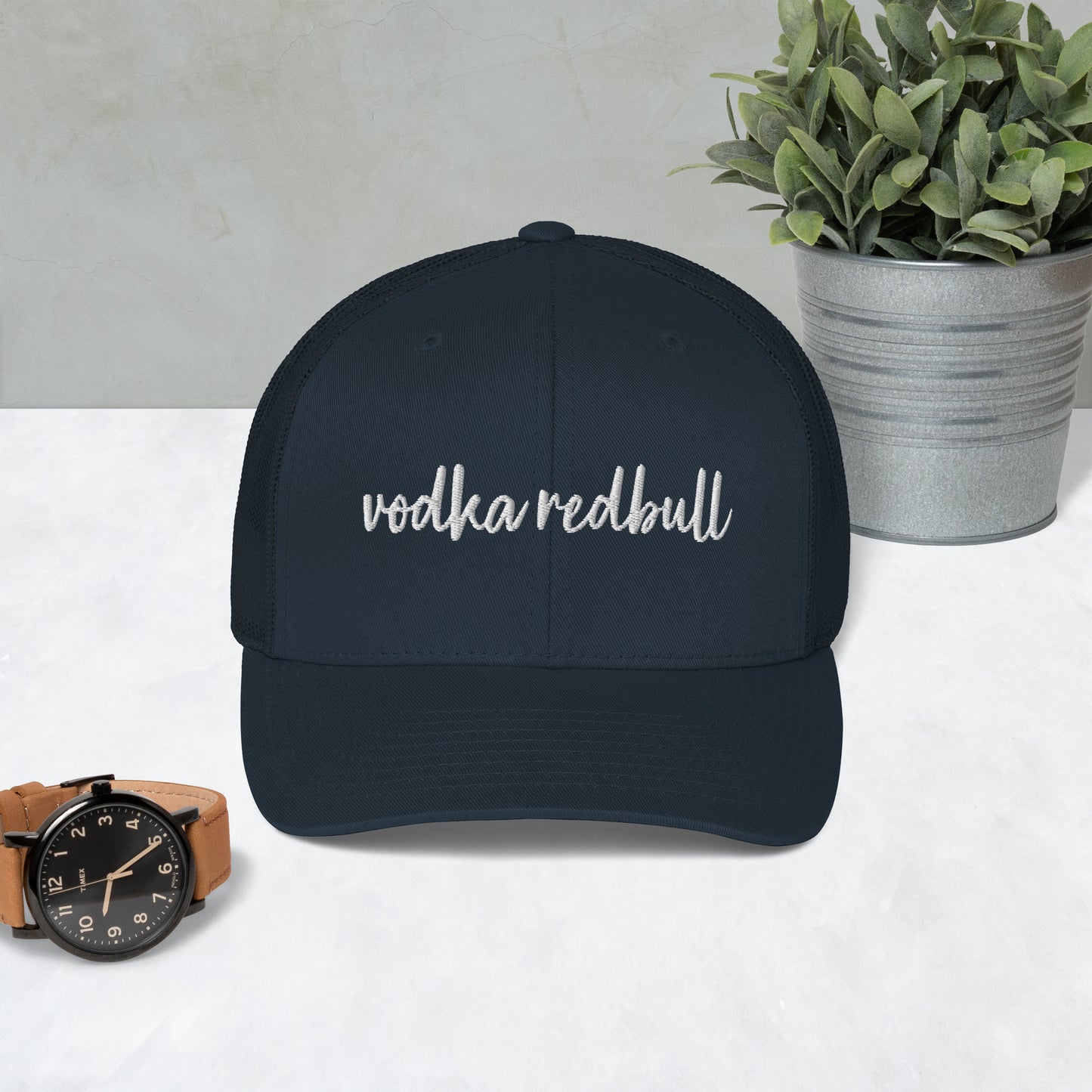 Vodka Redbull Drink Hat, Drink Order Cap, Trucker Hat