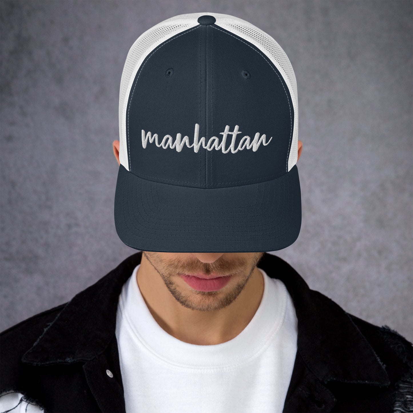 Manhattan Drink Hat, Drink Order Cap, Trucker Hat