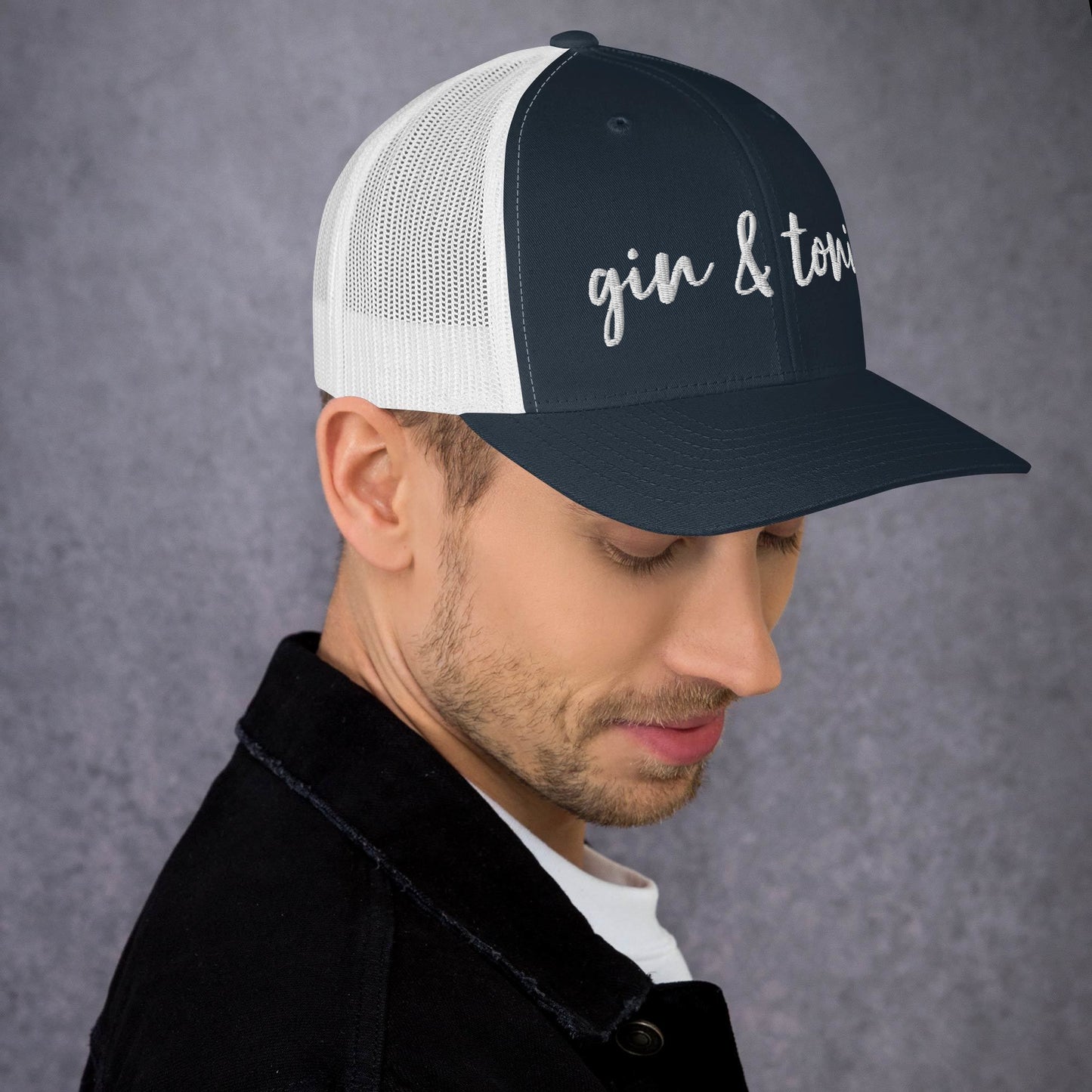 Gin and Tonic Drink Hat, Drink Order Cap, Trucker Hat