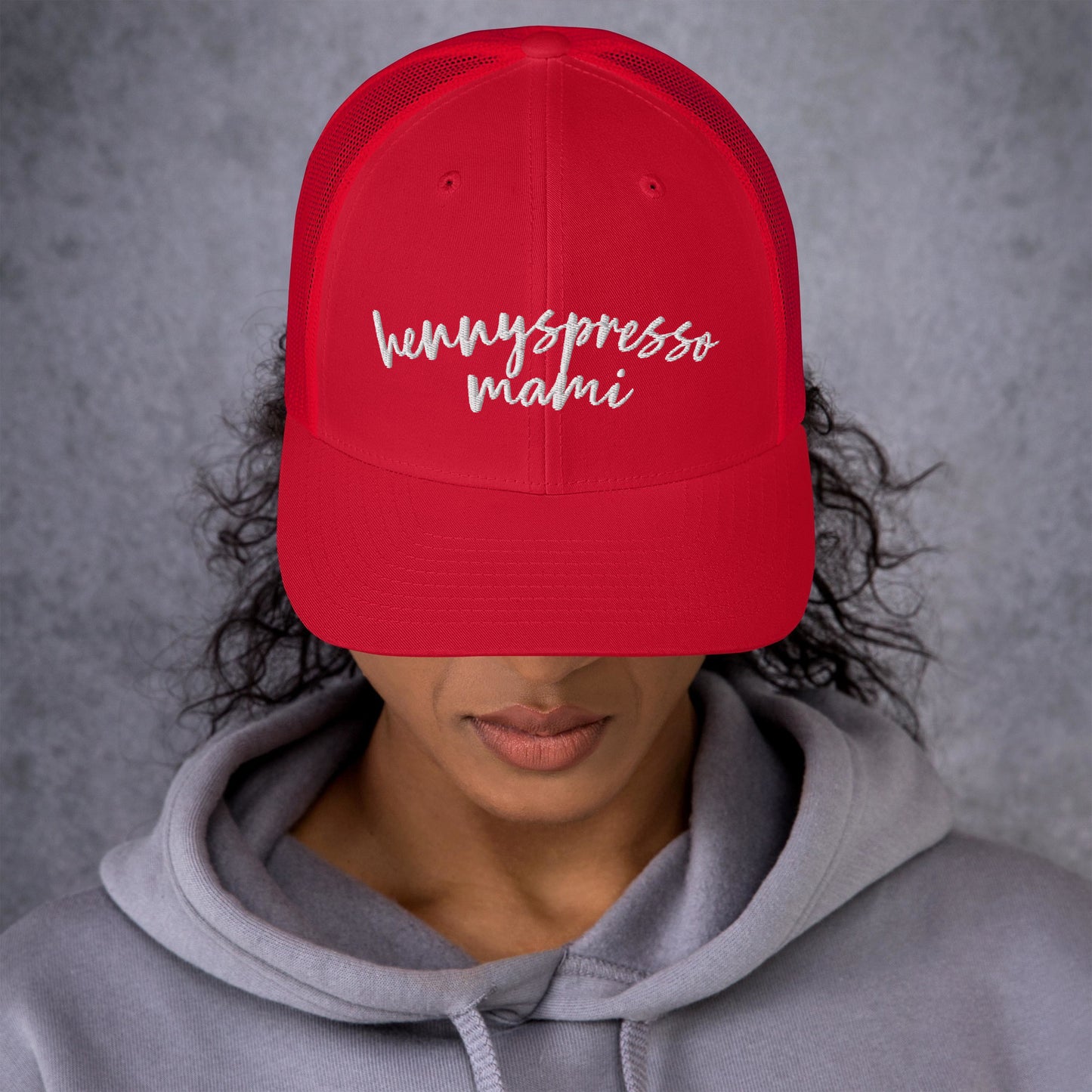 Hennyspresso Mami Hat, Drink Order Trucker Cap
