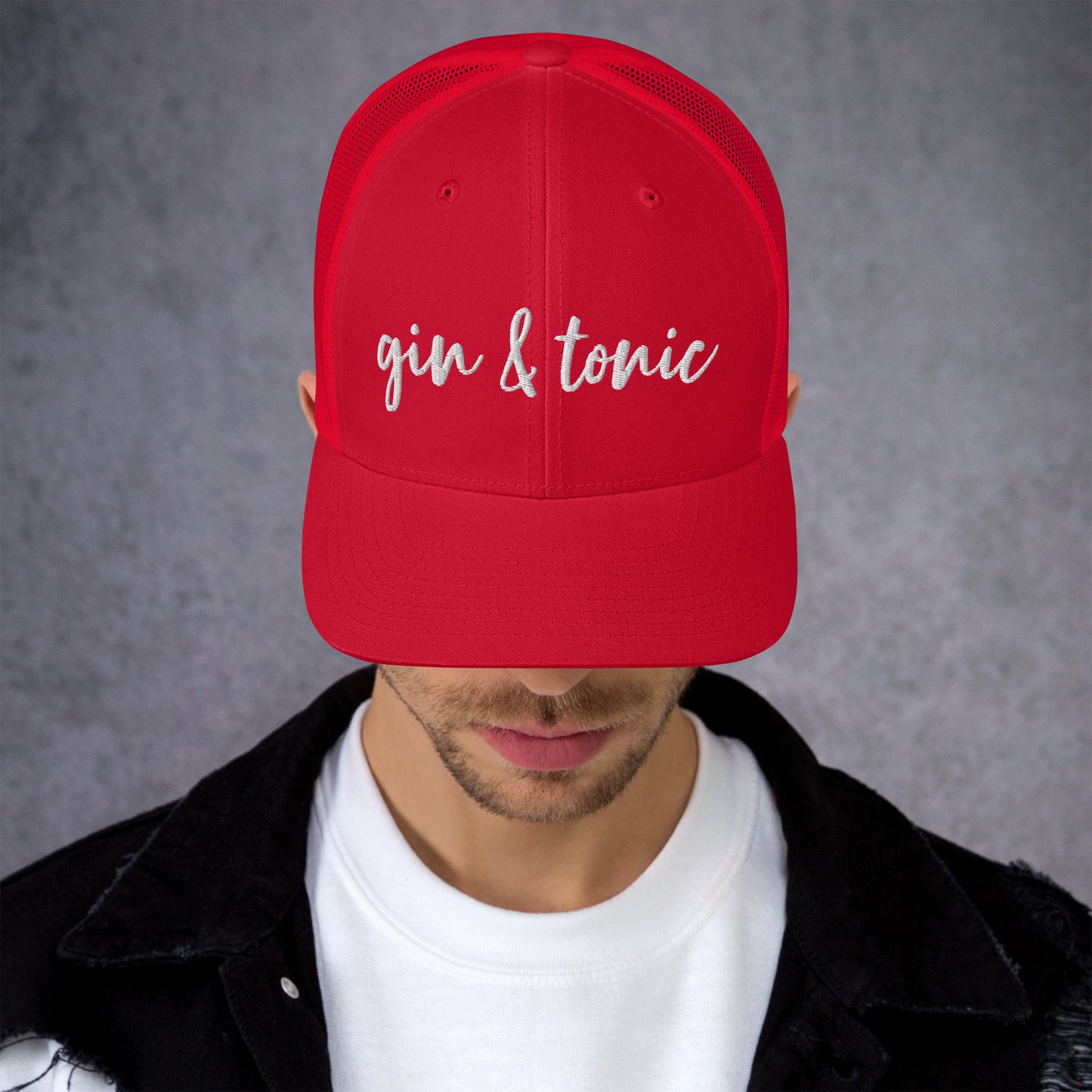 Gin and Tonic Drink Hat, Drink Order Cap, Trucker Hat