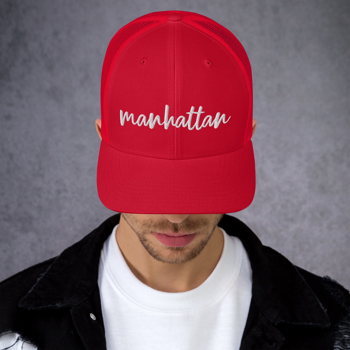 Manhattan Drink Hat, Drink Order Cap, Trucker Hat