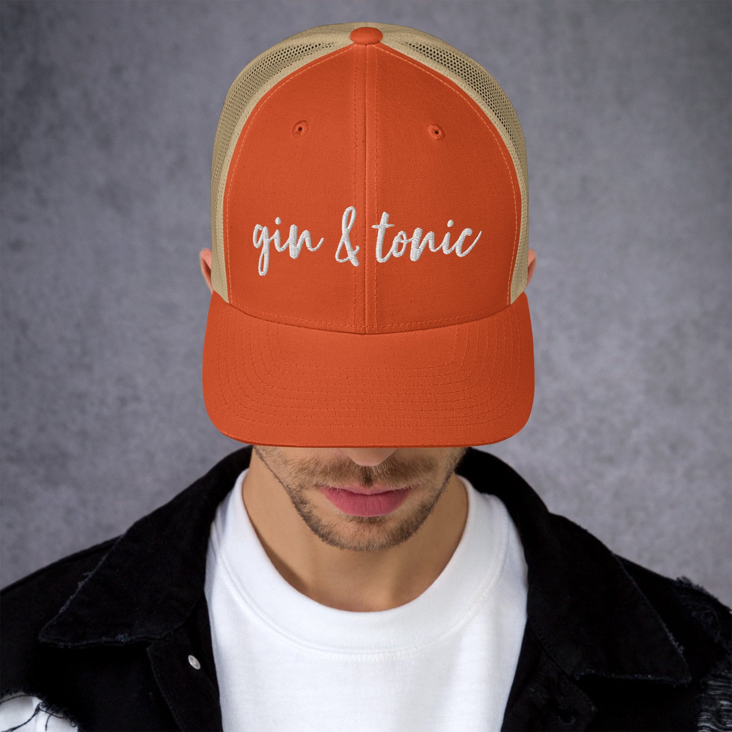 Gin and Tonic Drink Hat, Drink Order Cap, Trucker Hat