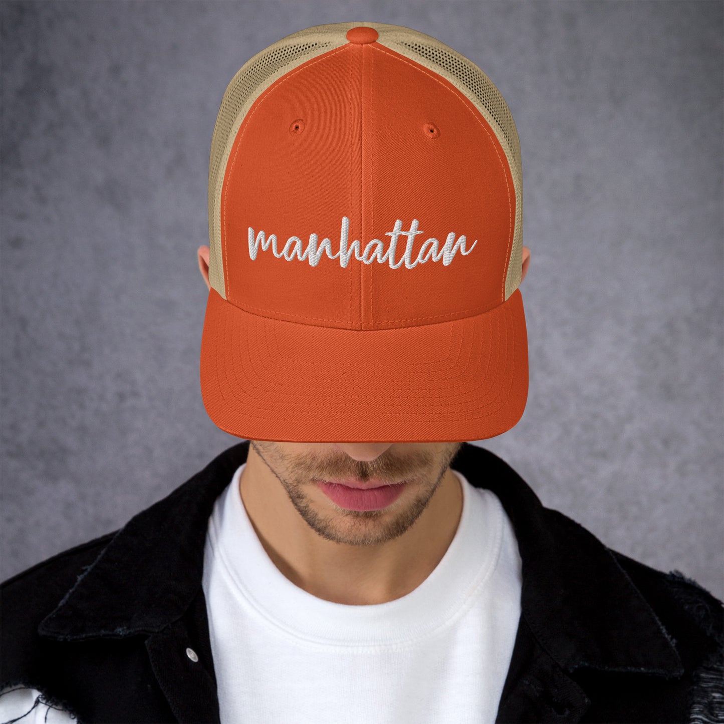 Manhattan Drink Hat, Drink Order Cap, Trucker Hat