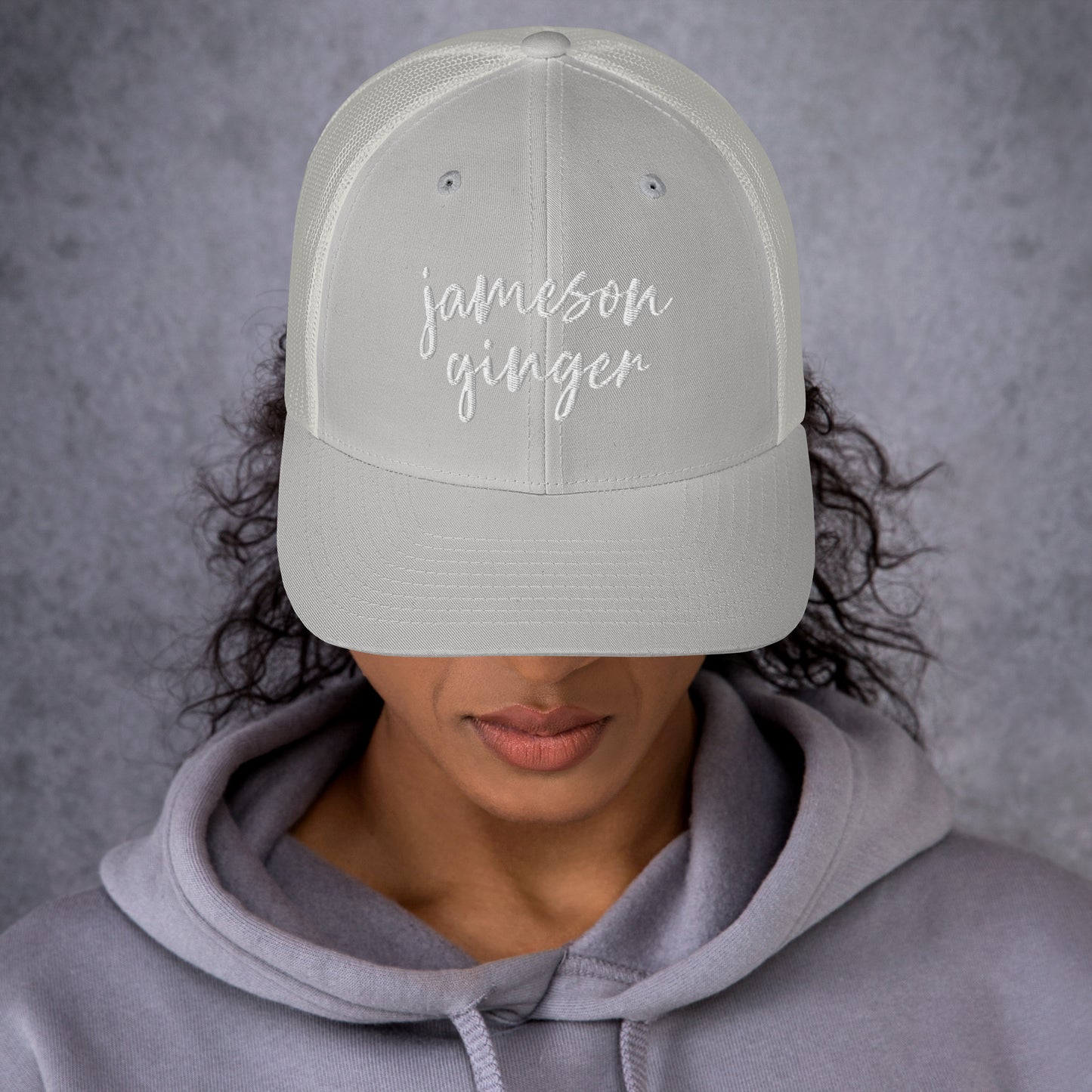 Jameson and Ginger Drink Hat, Drink Order Cap, Trucker Hat